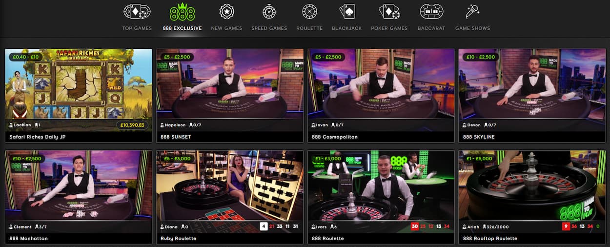 The live casino collaborates with Evolution, a supplier renowned for its high-quality conventional table games, as well as innovative titles like Lightning Roulette and Dream Catcher.