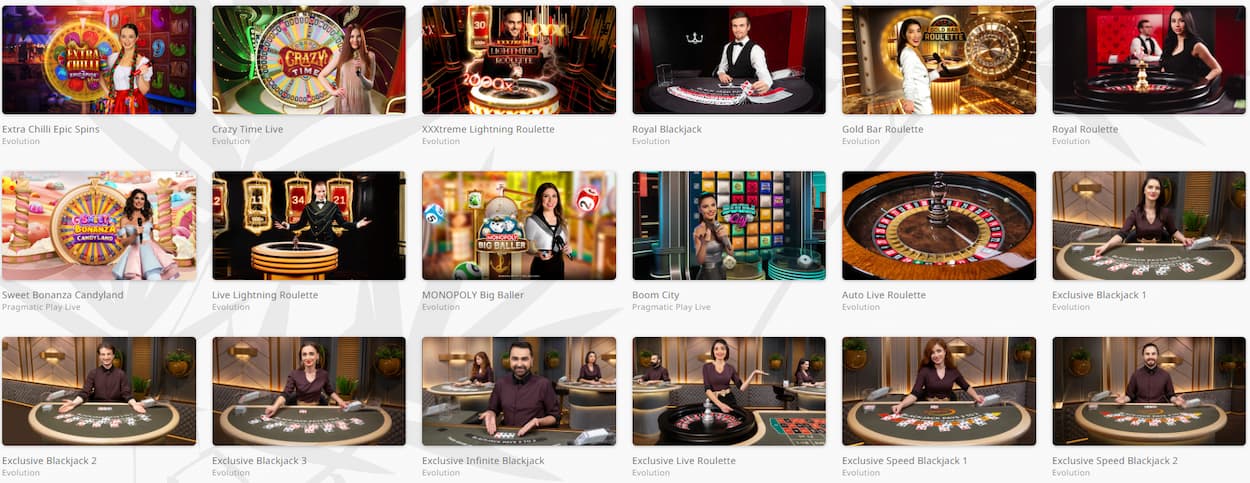 Royal Panda Casino live games are supplied by the most reputable casino software providers and allow casino fans to enjoy an outstanding gaming experience.
