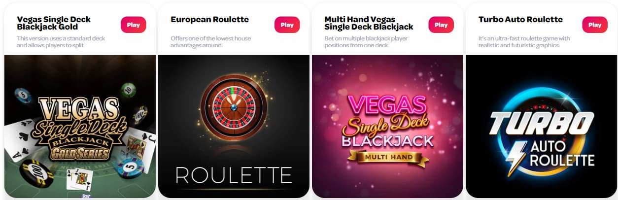 Spin Casino online provides every gambler with a unique chance to experience the thrill of profitable gambling with its remarkable selection of live casino games that cater to different levels of wagering skills. 