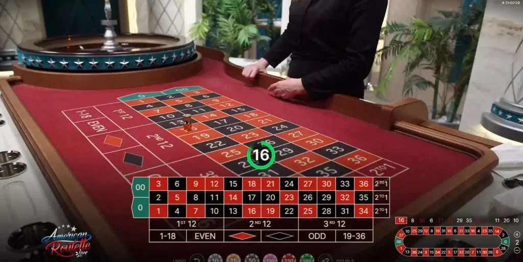 American Roulette live game has a high RTP of 97.3% and medium volatility