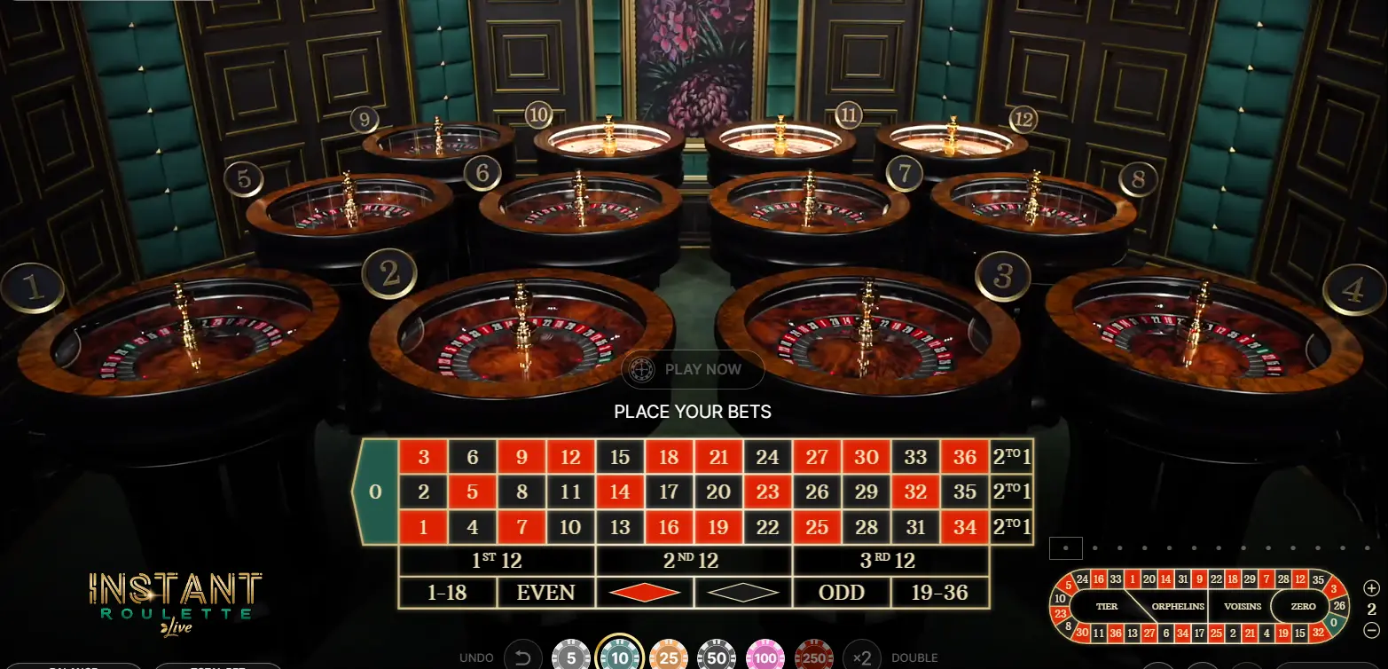 Instant Roulette is a unique, fast-paced roulette version produced by Evolution