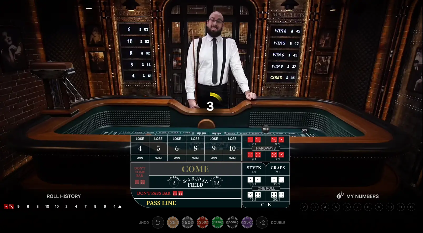 Live Dealer Craps Casinos 2024