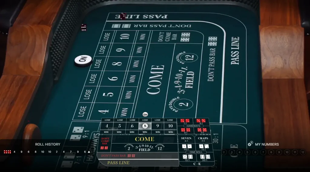 To play live craps, you place bets on a virtual table run by a live dealer via video stream